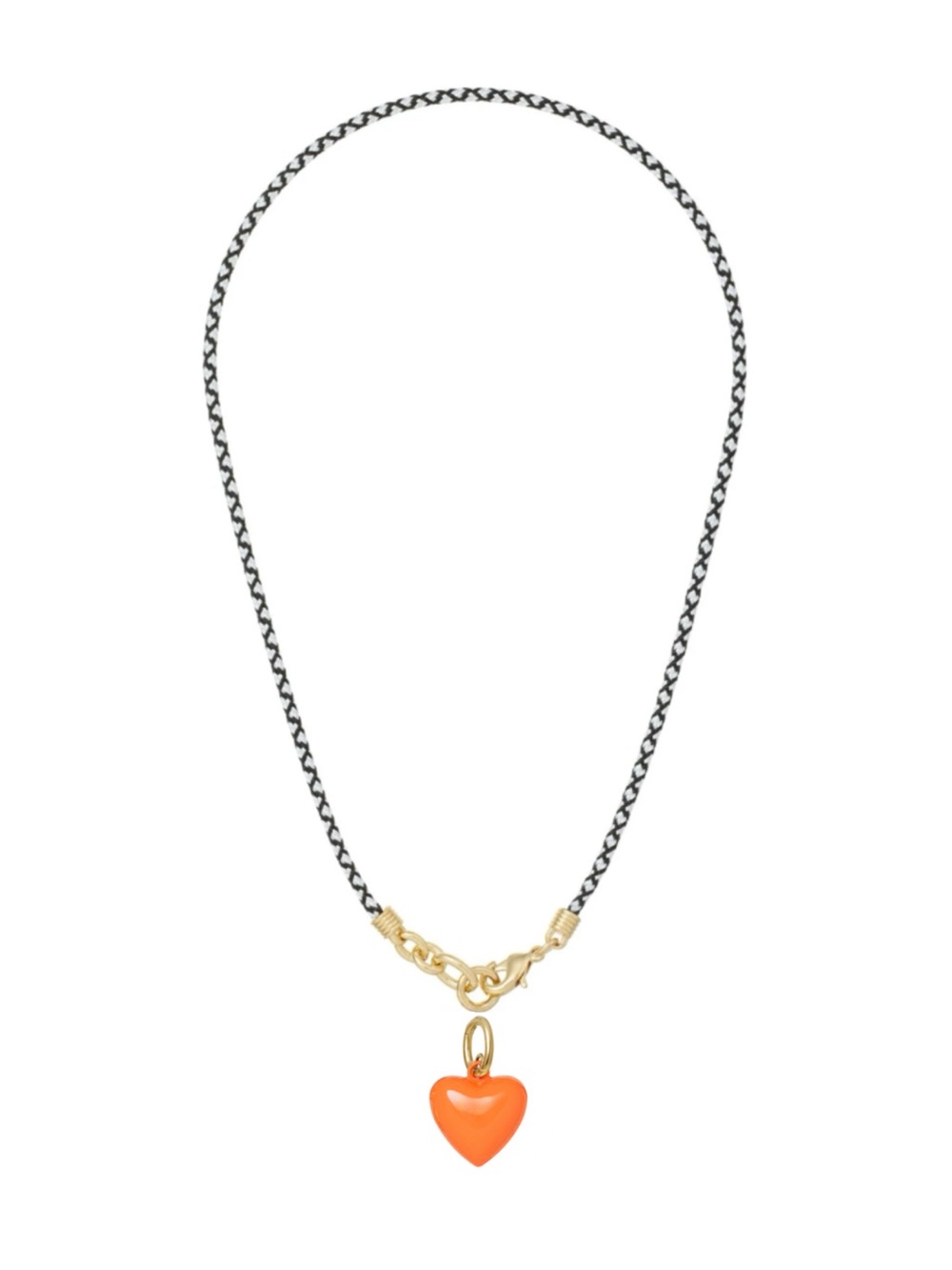 Roxanne Assoulin Itsy Bitsy Happy Cord Charm Necklace Salt & Pepper Persimmon